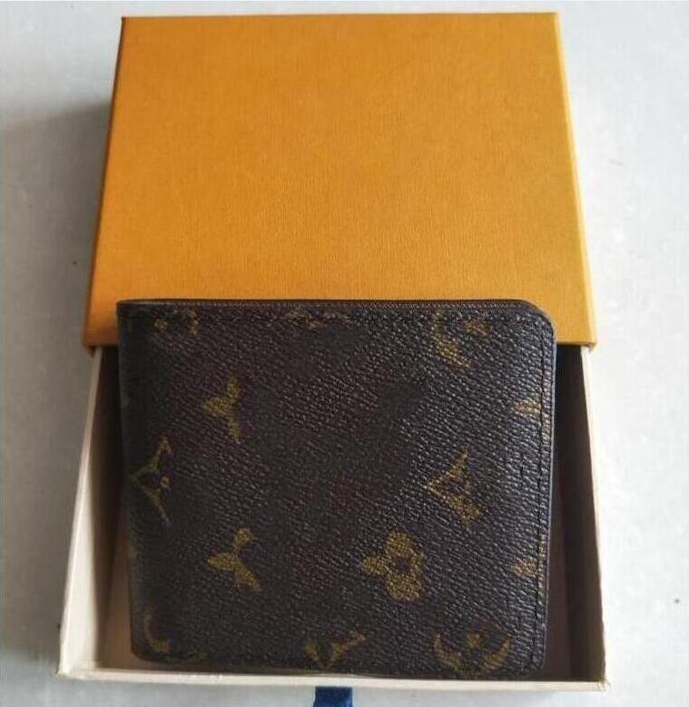 

Hot Designer Wallets Luxury purses bag Tote wallet Leather for Men women short Wallets Coin purse Clutch Bags with box 019, Brown grid