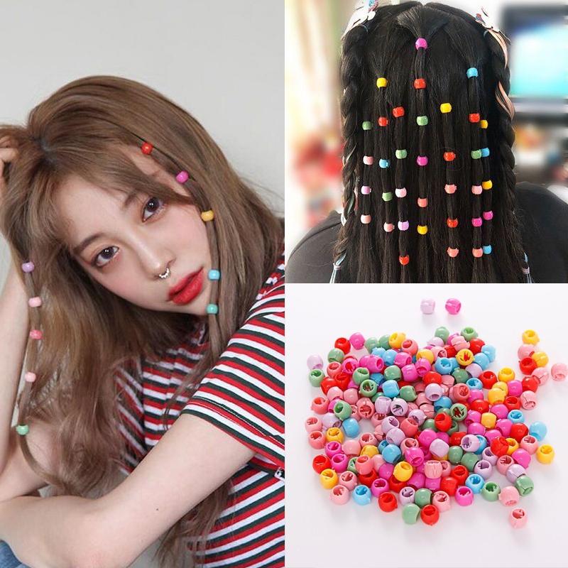

Hair Accessories 20/100PCS Candy Colors Plastic Beads Braids Clip Headwear Girls Colorful Small Claw Women Girl AccessoiresHair, Mix