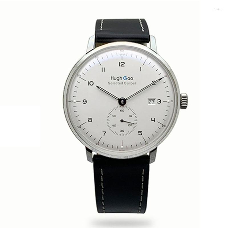 

Wristwatches 40mm Classic Retro Fashion Small Three Needle Manual Mechanical Stainless Steel Watch Sapphire Waterproof Luminous Mens, Picture shown