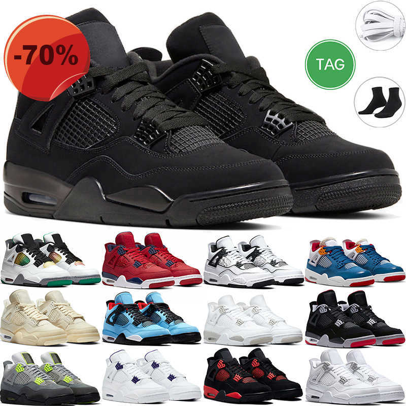 

Boots TOP 4 4S retro Basketball Shoes Military Black Cat University Blue Sail White Oreo Red Thunder Bred Cement Midnight Navy Men Women sports, #33