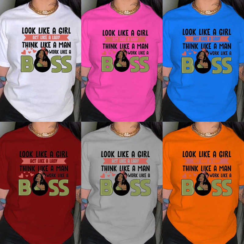 

wholesale Plus Size 3xl 4xl 5xl Summer Womens Short Sleeve T-shirt Letters Pattern Printed Crew Neck Tops and 6 color, Rose red