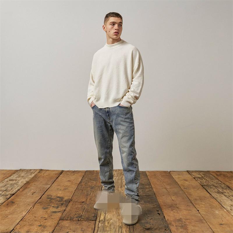 

Men' Sweaters Autumn Winter Solid Color Men Sweater Loose Casual High Street Women Fashion Elegant Cotton T1204Men