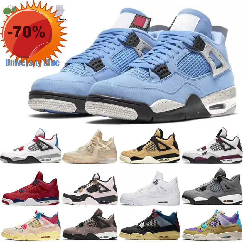 

Boots Outdoors High 4s 4 Basketball shoes University blue white oero shimmer Black Cat Lightning union noir Fire red bred Pure Money, 47