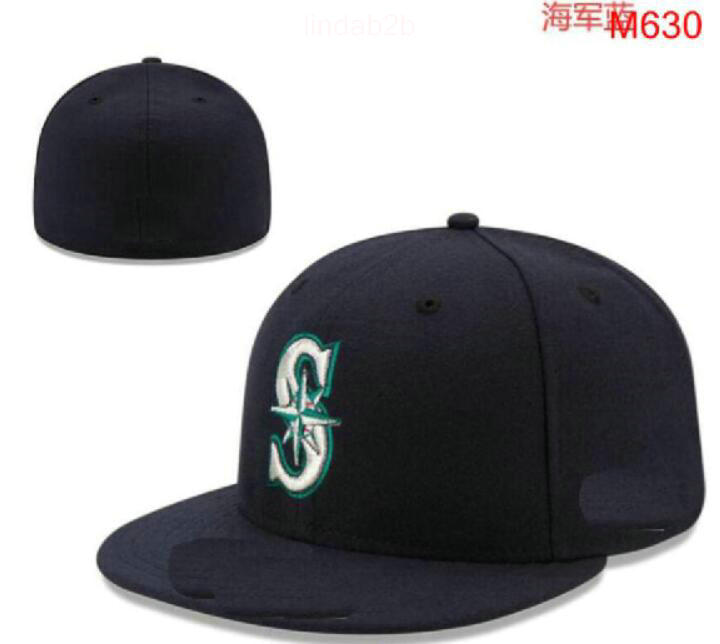 

Seattle Baseball Team Full Closed Caps Summer SOX LA NY YN letter gorras bones Men Women Casual Outdoor Sport Flat Fitted Hats Chapeau Cap casquett, 18