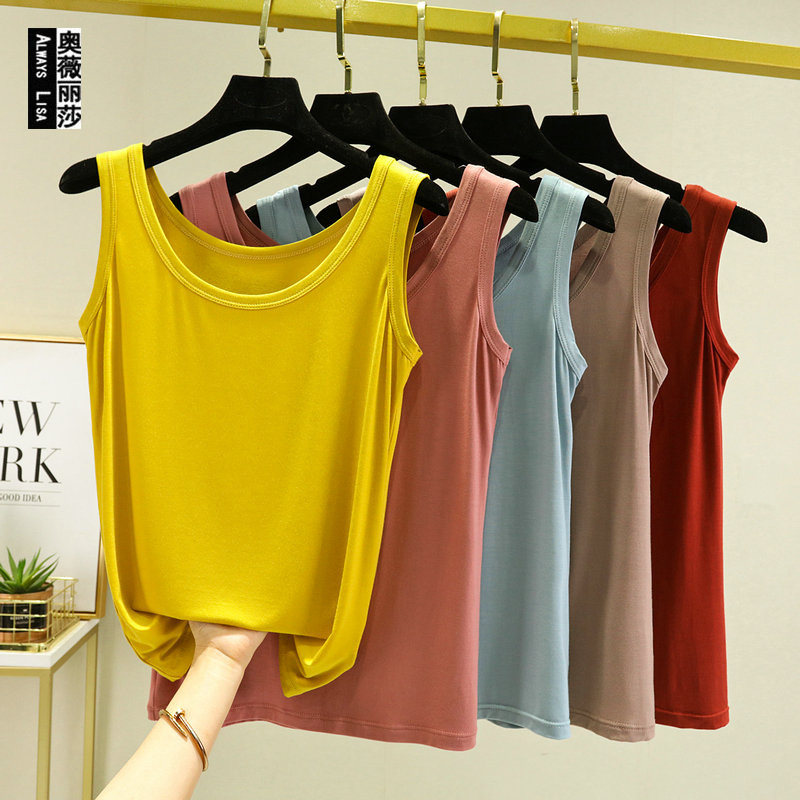 

Slim-Fit Camisoles Modal Djustable Spaghetti Strap Top Underwear F304, Multi