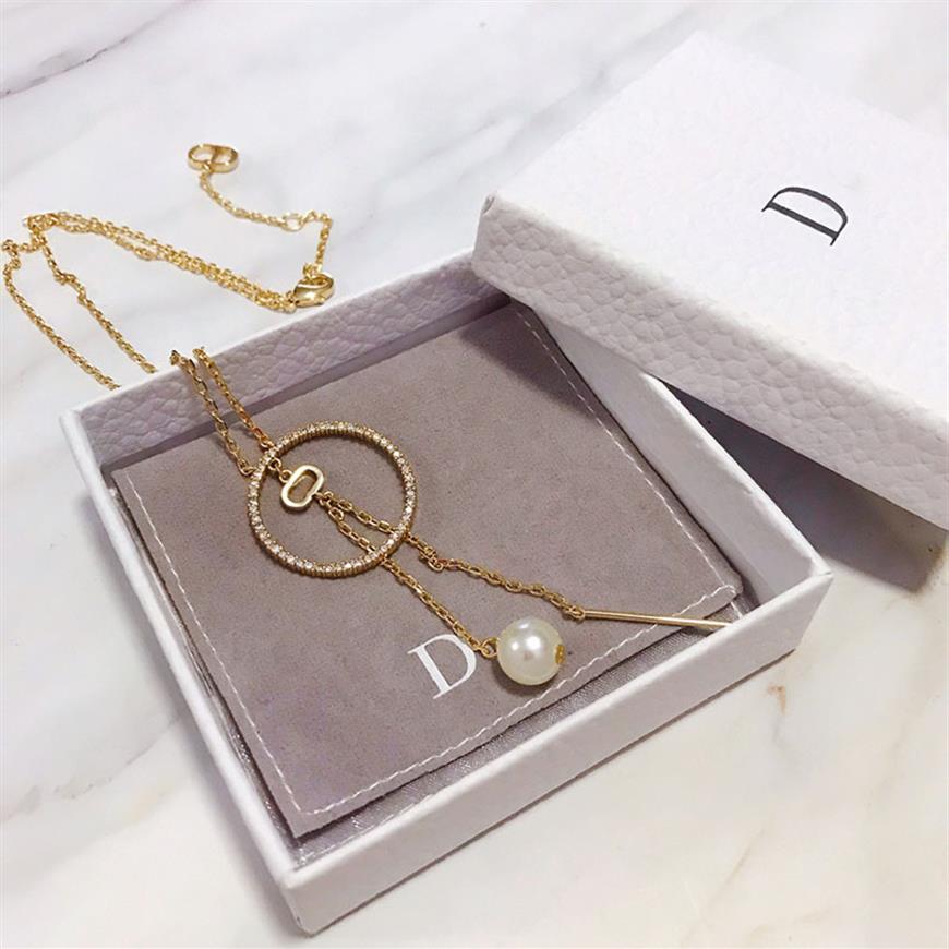 

Pendant Long Necklace Jewelry Luxury Strands Strings Designer Necklace Pealr Diamond Chains 925 Sterling Silver D Necklaces D218272581