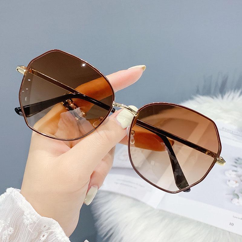 

Sunglasses Brand Designer For Women Fashion Polygon Metal Frame Sun Glasses Luxury Vintage Female Eyewear EyesSunglasses