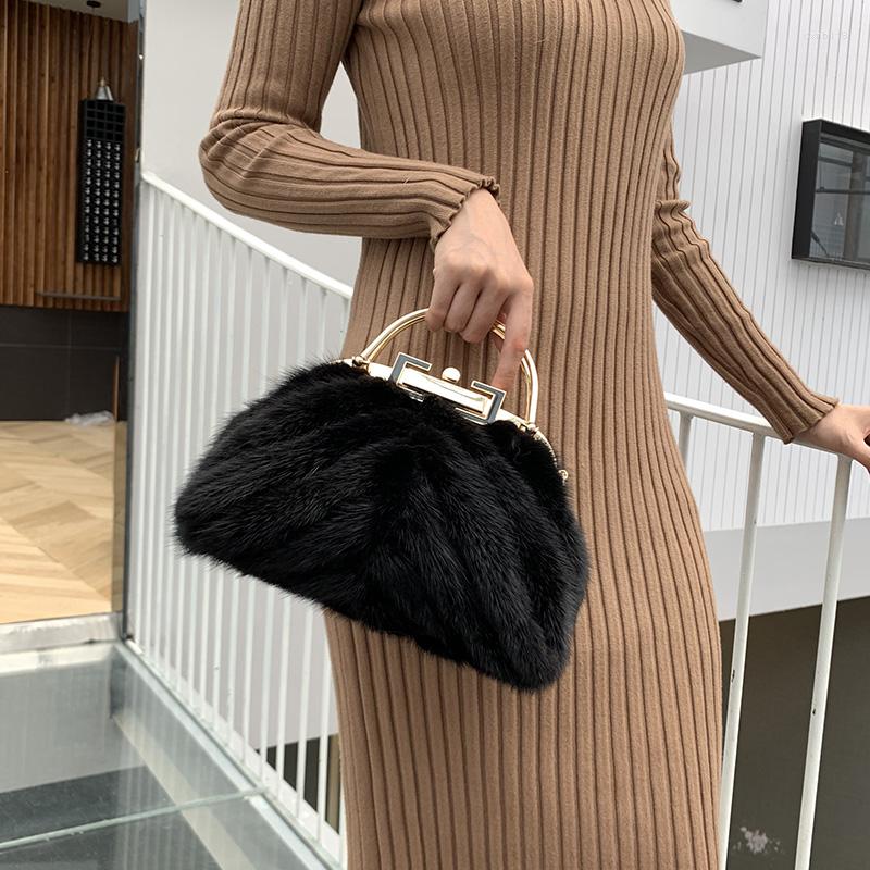 

School Bags Women's Handbags Soft Clutch Bag Luxury Evening Chain Crossbody Fashion Female Elegant Clip Purse S8802, Black