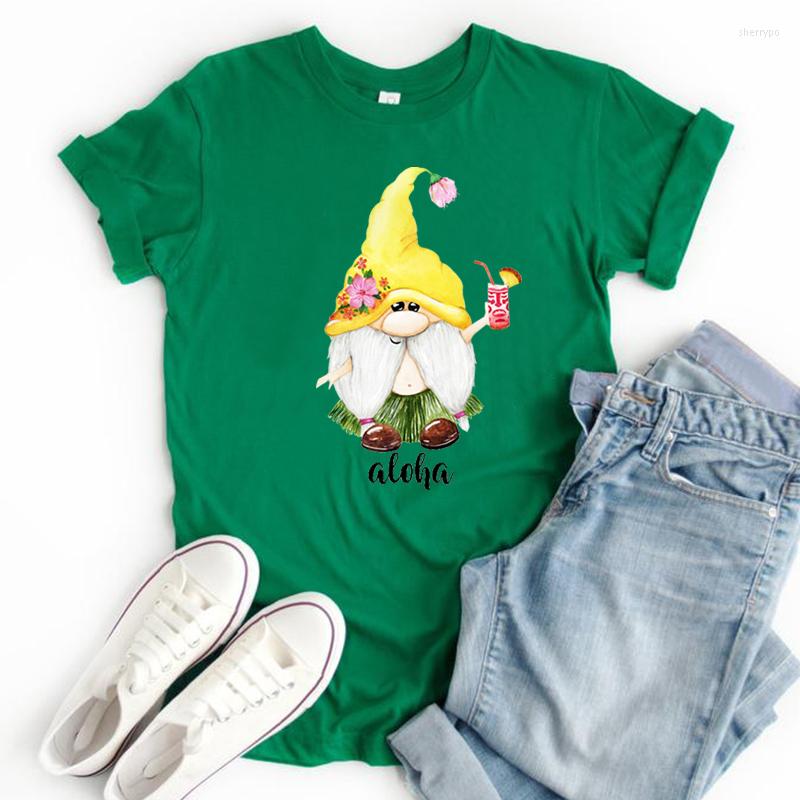 

Women' T Shirts Gnome Clothing Women Aloha Graphic Tees Harajuku Funny Gnomes Vintage Tops For Beach Style Aesthetic Clothes XL, Sk7823-h2