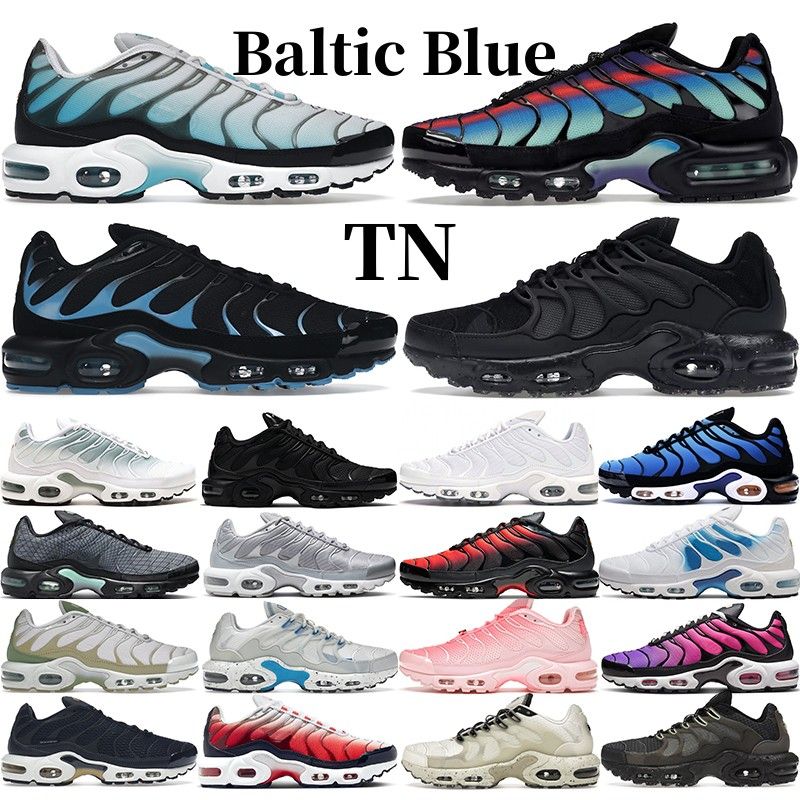 

TN Plus Mens Womens Running Shoes Sports Tennis Shoe Trainer Sneaker Sky Blue Mint Green Black Lime Metallic Silver Triple White Black Men Women Breathable Sneakers