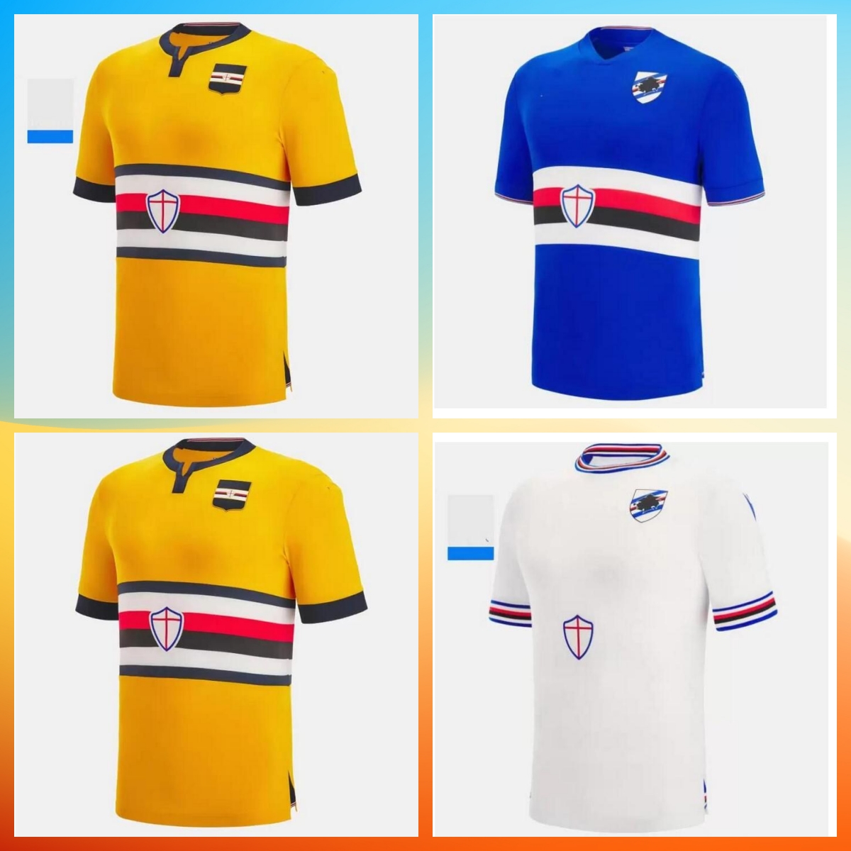 

22/23 UC Sampdoria Newest soccer jerseys LINETTY MARONI QUAGLIARELLA DAMSGAARD JANKTO 2022 2023 GABBIADINI THORSBY COLLEY AUGELLO football shirt, 01