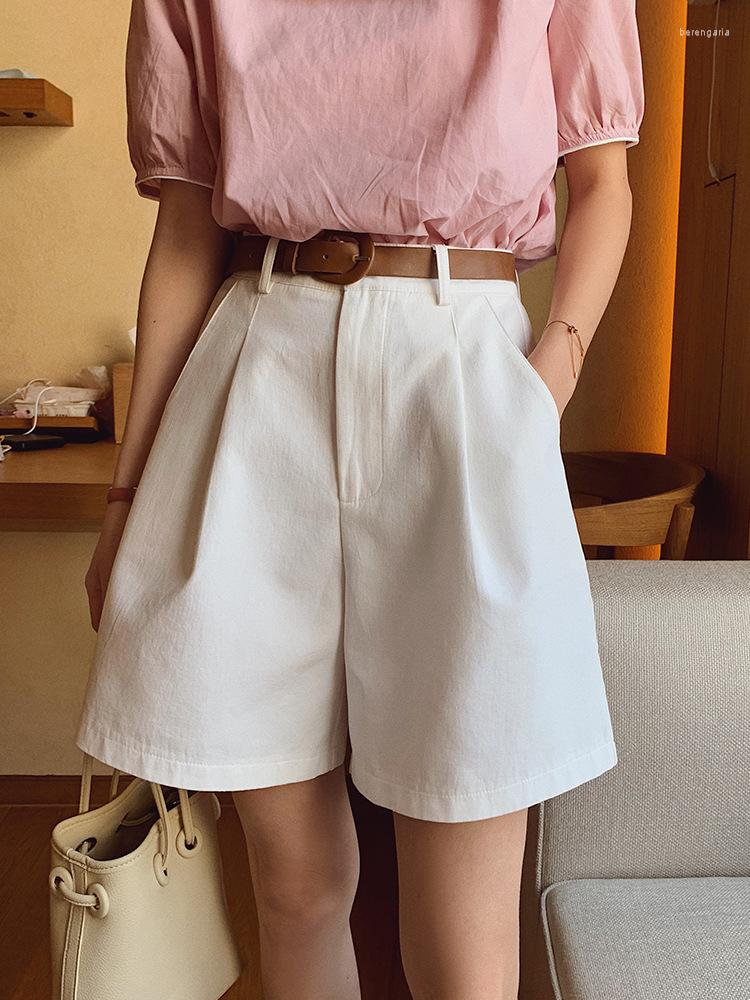 

Women's Shorts High Waist Casual Female 2023 Summer Loose Fashion Knee Length Straight Pants Streetwear Korean Bottoms Woman Clothing, Black