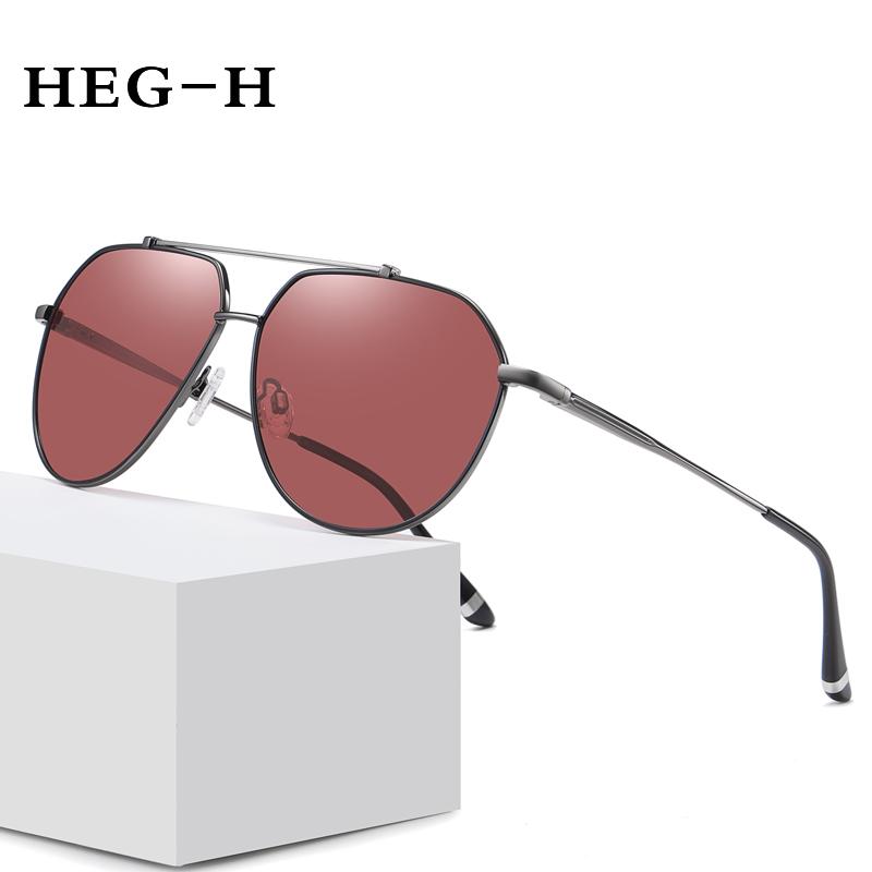 

Sunglasses Men's Polarized Pilot Men Dazzle Color Driver Classic Retro Brand Designer Light Flexible Sunglass