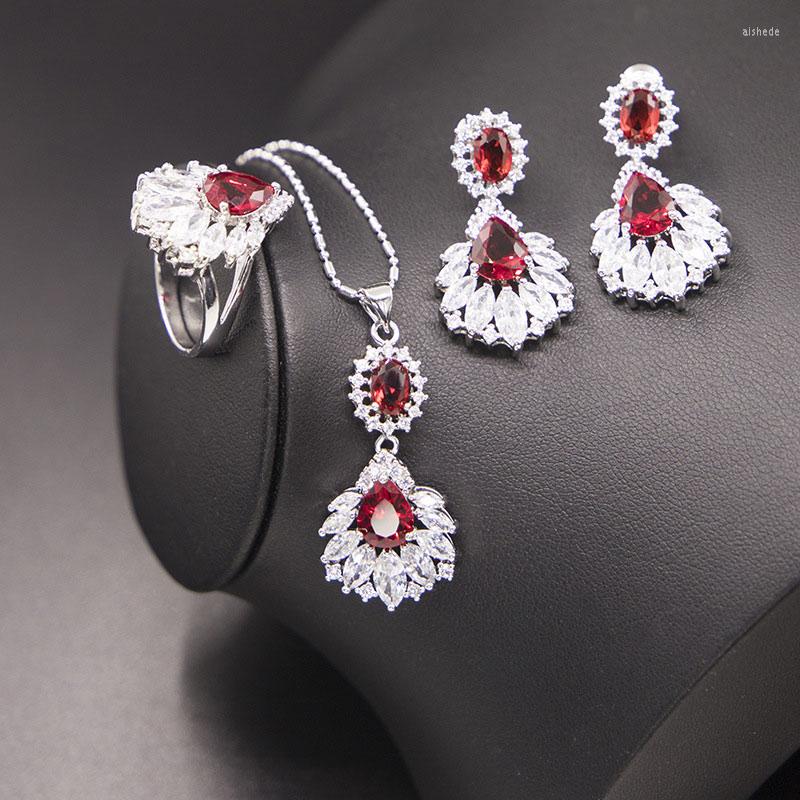 

Necklace Earrings Set Shiny CZ Luxury Goldfish Many Colors Dubai Sell Silver Color Jewelry Pendant/Necklace/Earrings/Ring Fashion, Picture shown