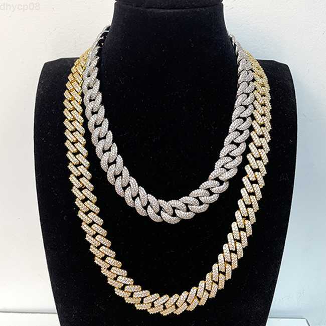 

Designer Jewelry Hotsale Miami West Coast 925 Silver 8mm 15mm Hip Hop Cuban link Chain diamond iced out chain