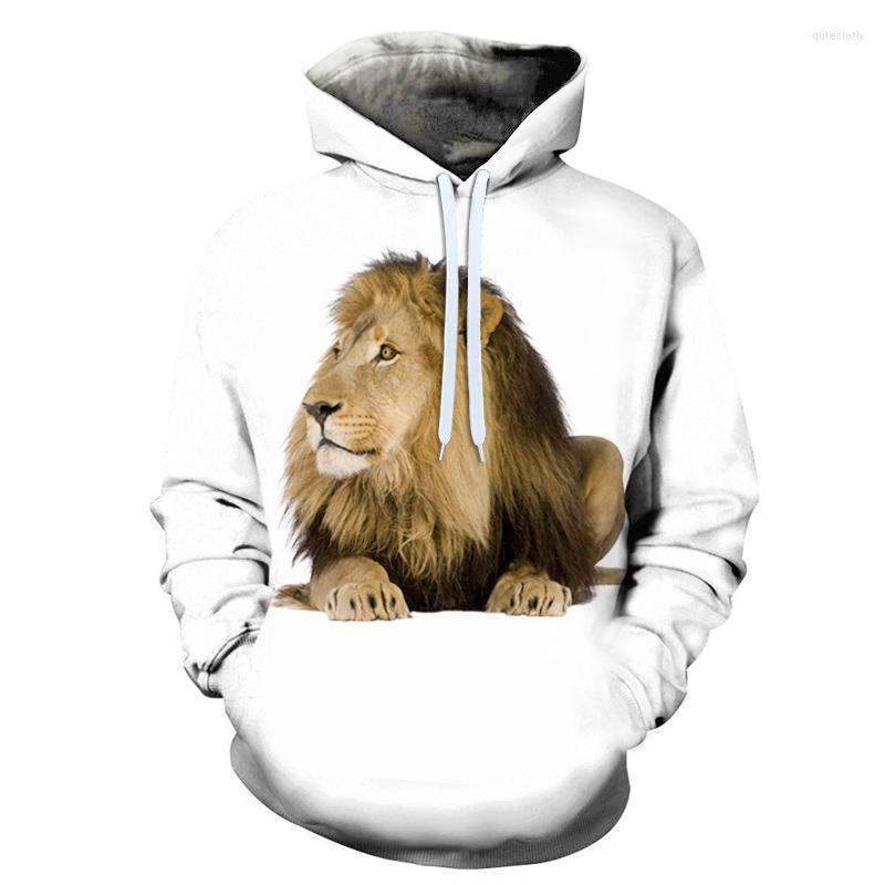 

Men's Hoodies 3D Printing Fashion Lion Hoodie Jersey Print Sweatshirts Autumn Winter Hooded King Long Sleeve Cool Plus Size 6XL, W1106