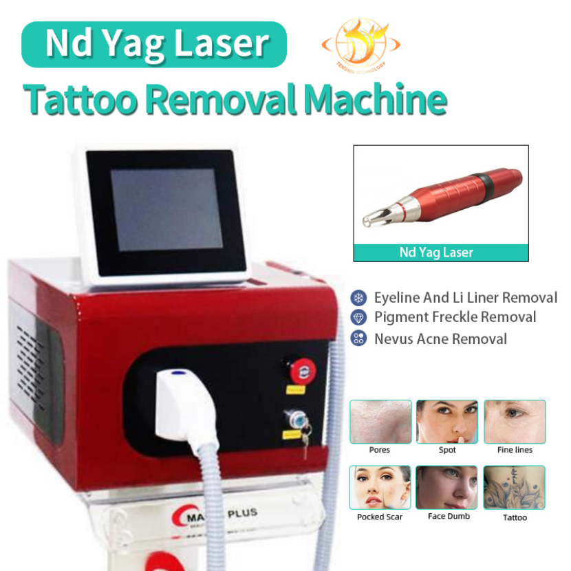 

IPL Machine Factory Price Q Switched ND yag Laser Machine For Black Doll Tattoo Pore Remover Face Lift Pigment Removal CE/DHL#125