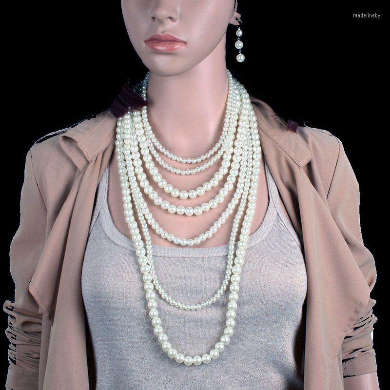 

Chains Exaggerated Multi-layer Pearl Necklace Sweater Chain Fashion Wear Accessories An Anniversary Gifts Jewelry Wholesale