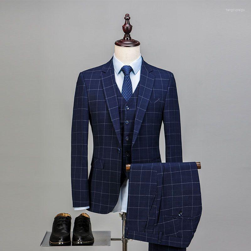 

Men' Suits AIMENWANT Men' Wedding Prom Suit 2023 Slim Fit Groom 3pcs (Jacket Vest Pants ) Business Formal Blazer Male Work, Photo color