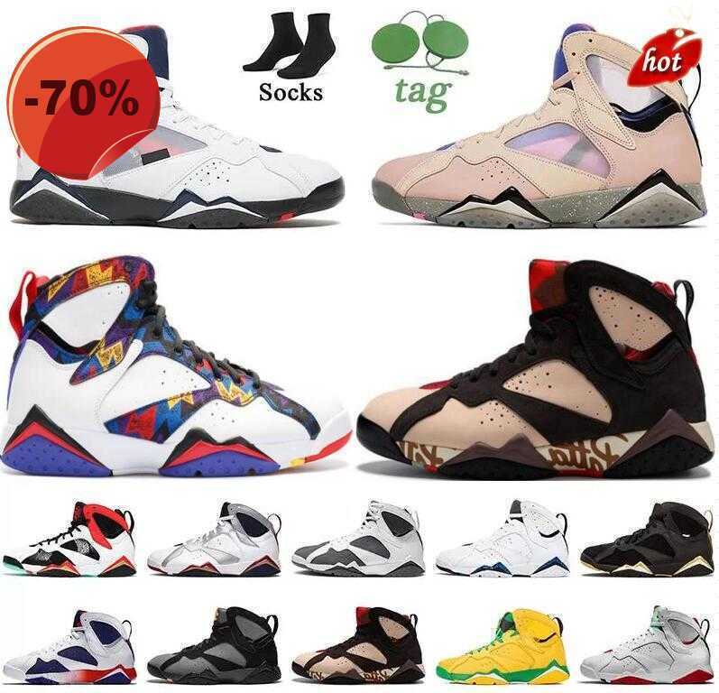 

Slippers New AMG Tinker Alternate Citrus 7s Sapphire Jumpman 7 Basketball Shoes Bordeaux French Blue Black Patent White Green Patta PSGs Women Mens, Women men size 6