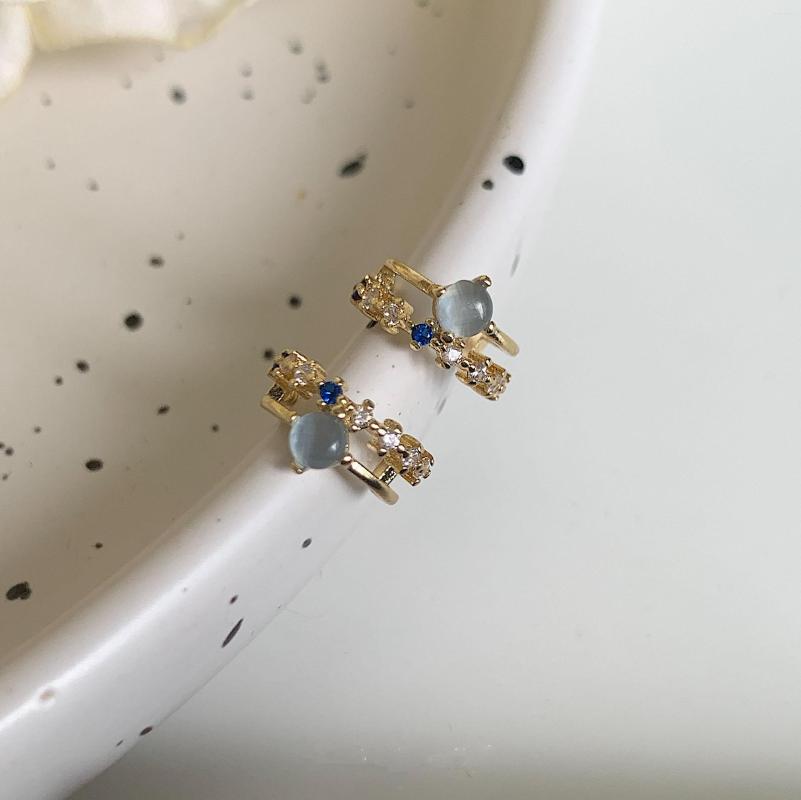 

Stud Earrings 925 Silver Needle Summer Blue Crystal Flower Zircon Floral Fashion Jewelry Gifts