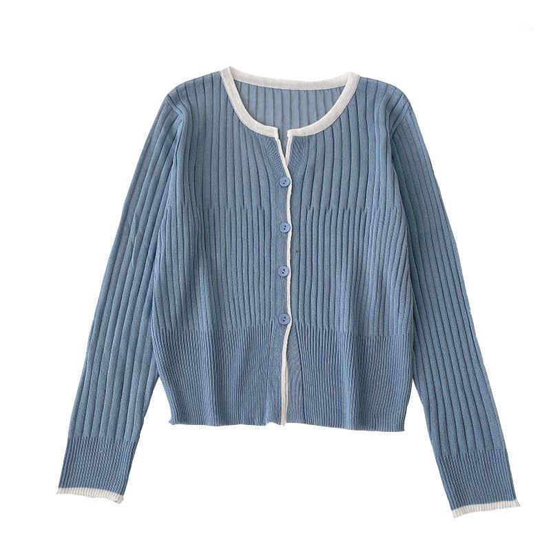 

Women's Jackets Spring And Autumn Korean Style Long-sleeved Knitted Thin Casual Jacket Women, Black
