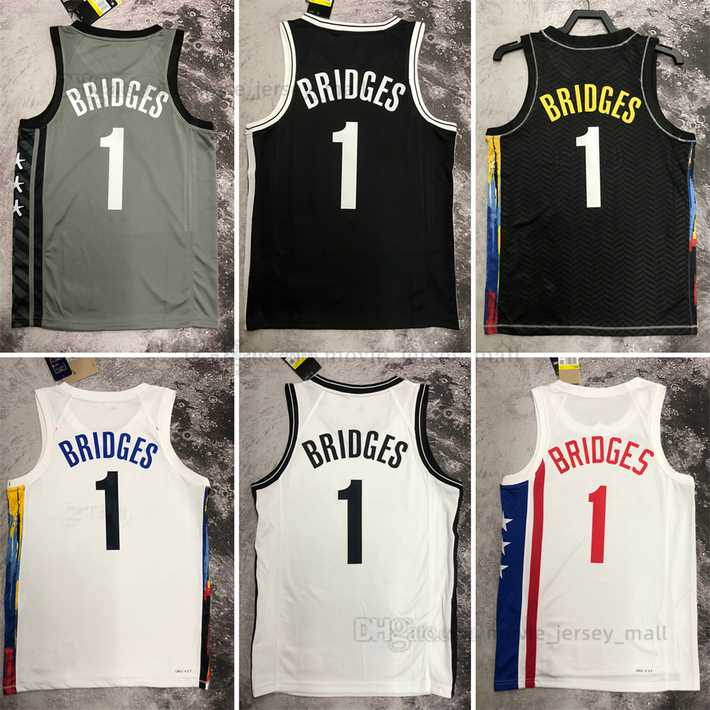 

Printed 2023 New Basketball Jersey Mikal 1 Bridges Name Number Away High Quality Breathable Sport Sale High Quality, Printed(with team name)