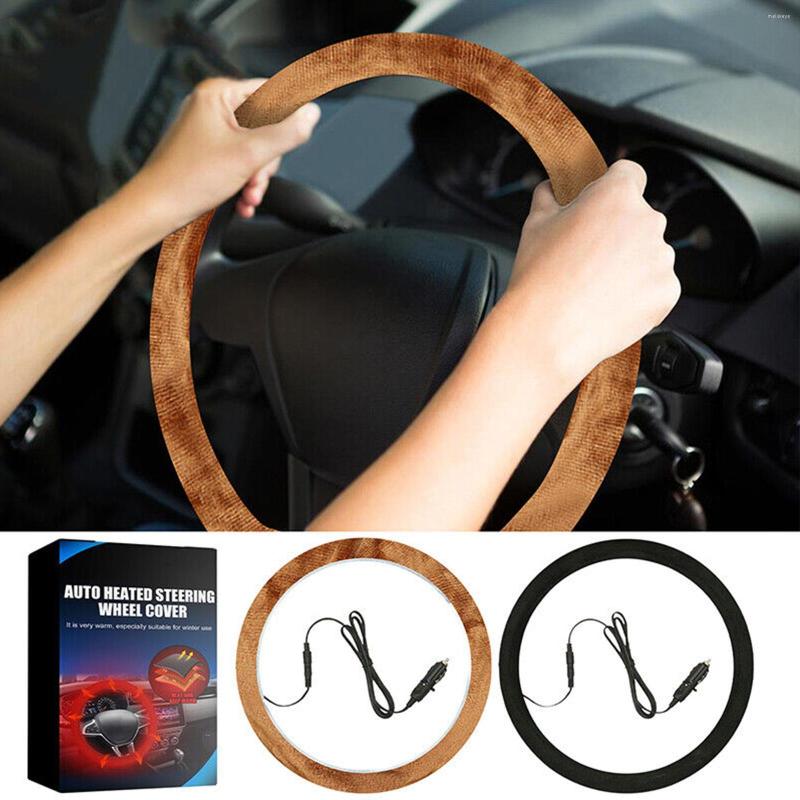 

Steering Wheel Covers 38cm Car Heated Cover Winter Hand Warmer Universal Heater Auto Protector