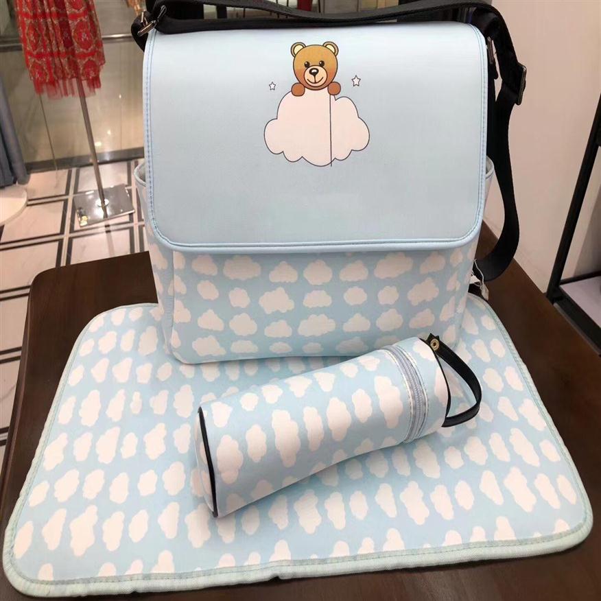 

Kids Diaper Bag In Designer Print High Quality Designer Diaper Bag for Functional Shoulder Designer Bag Mummy's Gift Ideas336V, Blue