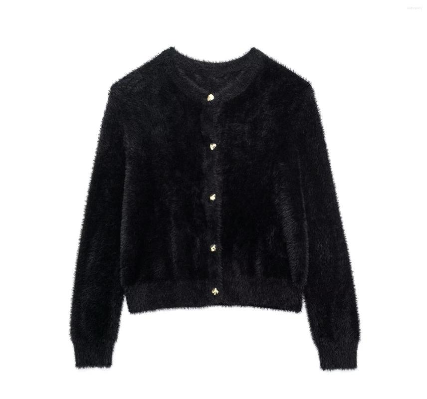 

Women's Knits Winter Women's Artificial Fur Effect Coat 9598005, Black