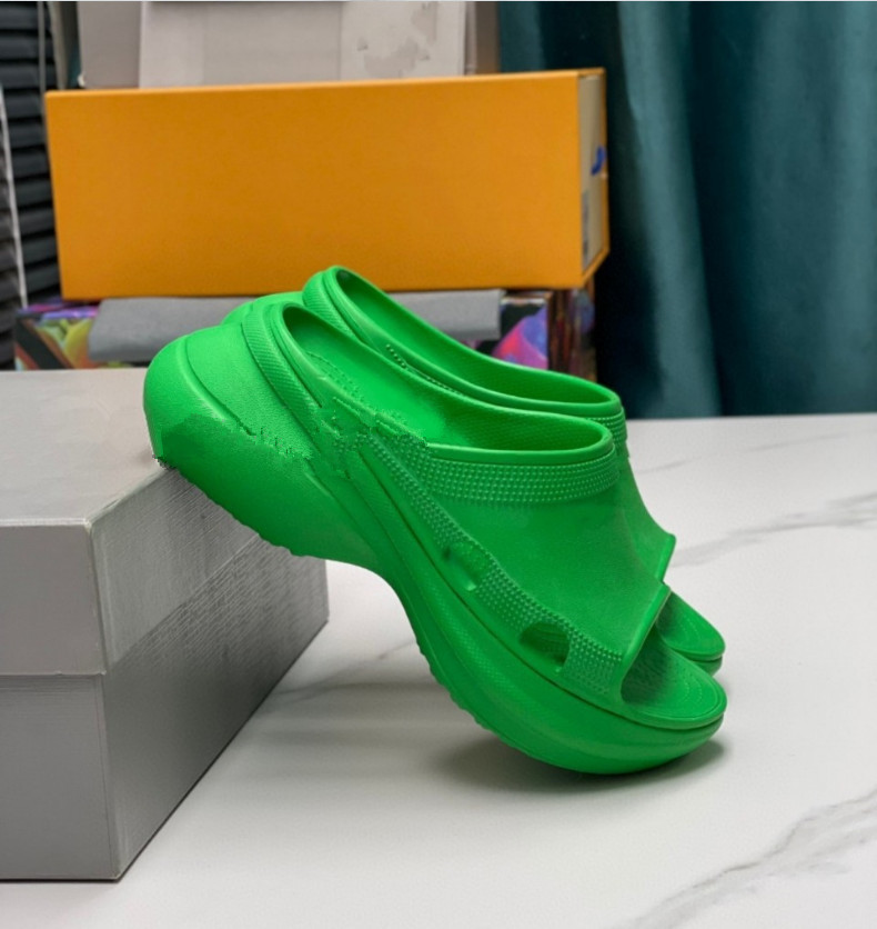 

2023 New Pool Slides Platform Slippers Women men Sandals Solid chunky sole rubber foam slide Beach Shoes Summer Sports Casual High Heels Flip Flops Slider, White