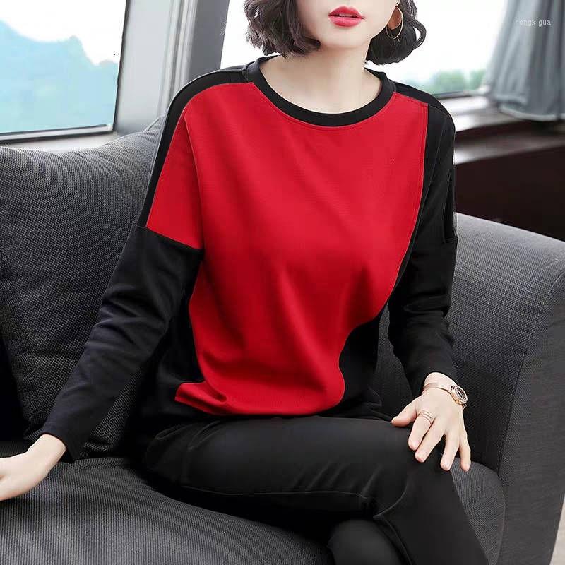 

Women's T Shirts 2023 Spring Winter Long Sleeve T-Shirt Women's Korean Style Loose Bottoming Shirt, 01