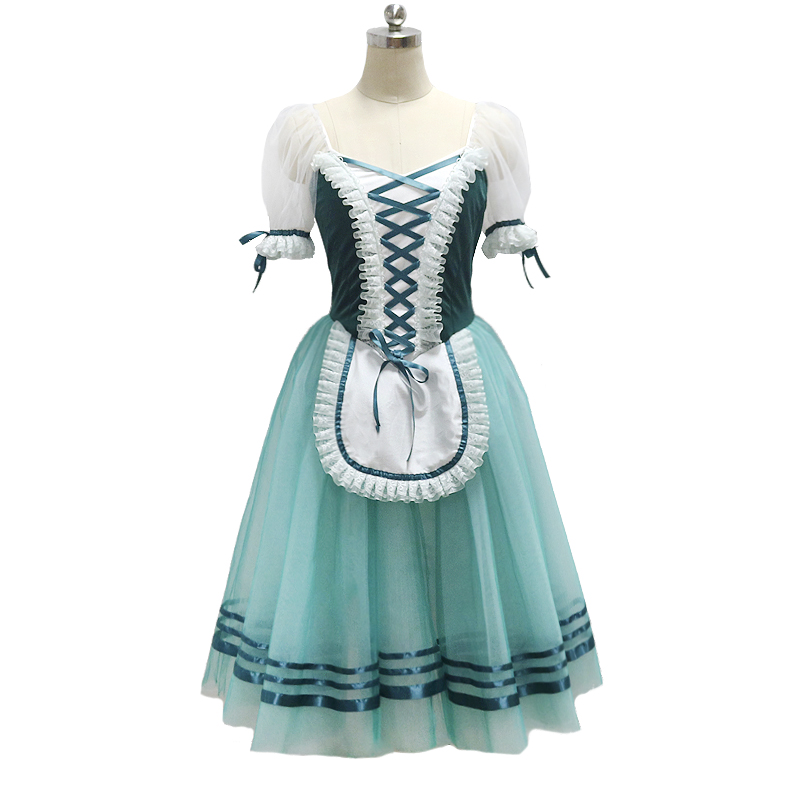 

Stage Wear adult dark green Ballet Tutu Dress Giselle long dress Group dance women Burgundy Giselle Burgundy navy blue Romantic Peasant Tutu costume for girls JN8904, Yellow
