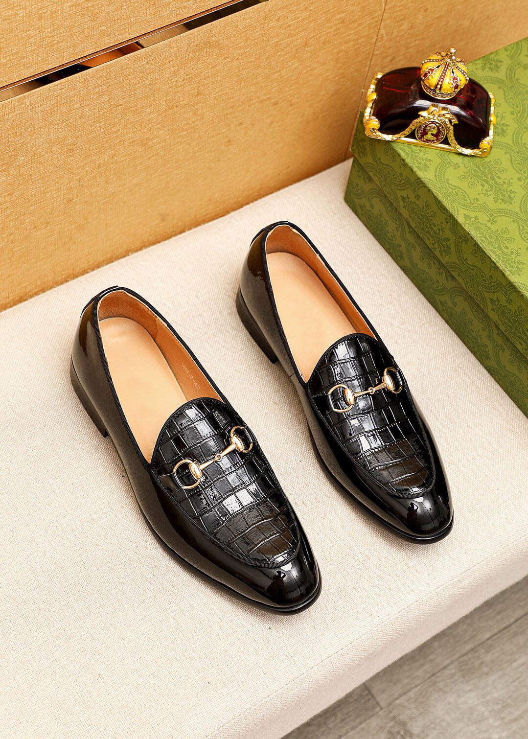 

2023 Men Dress Shoes Casual Footwear Flats Party Wedding Brand Business Formal Oxfords Male New Fashion Slip On Loafers Size 38-45, Black