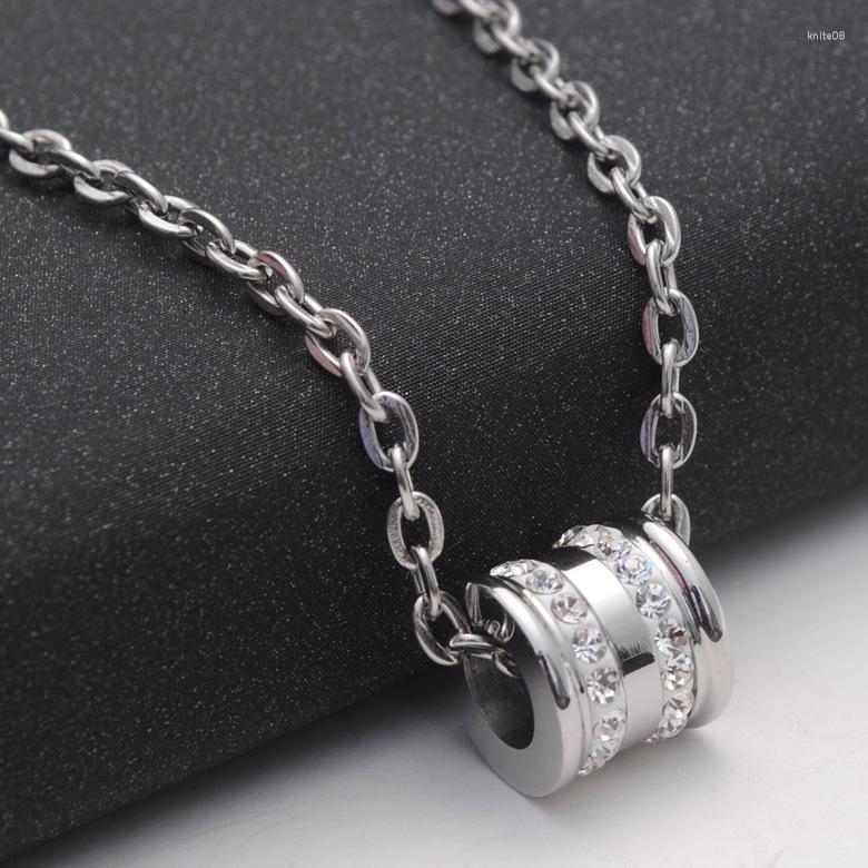 

Pendant Necklaces 10pcs Stainless Steel Couple Geometric Round Circle Necklace Men Women Lovers Love Fashion Personality Gift Jewelry