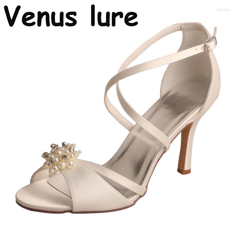 

Sandals Stock Clearance Ivory Satin Pearl Summer Bride