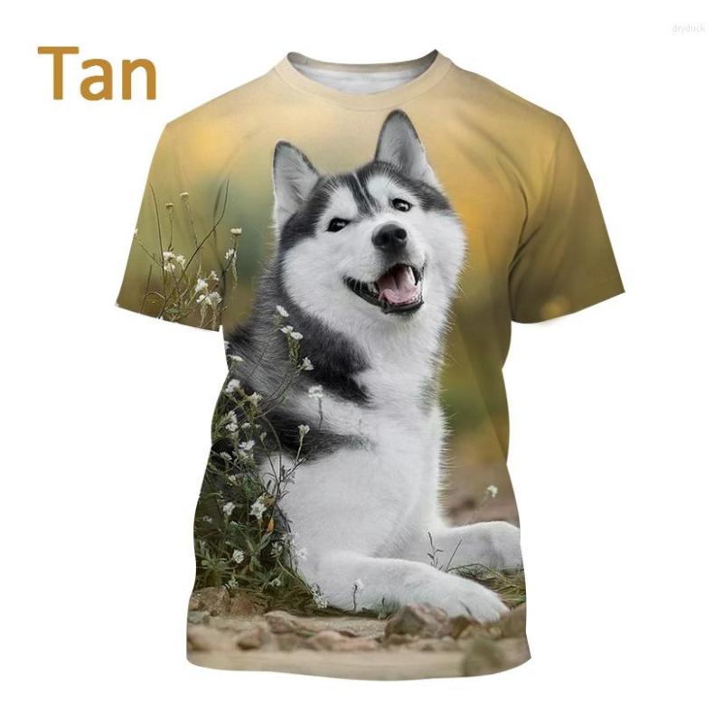 

Men's T Shirts 2023 Men's Short Sleeve T-shirt Personality Cute Dog Creative Fashion Animal Siberian Husky 3D Printing Summer Sleeves