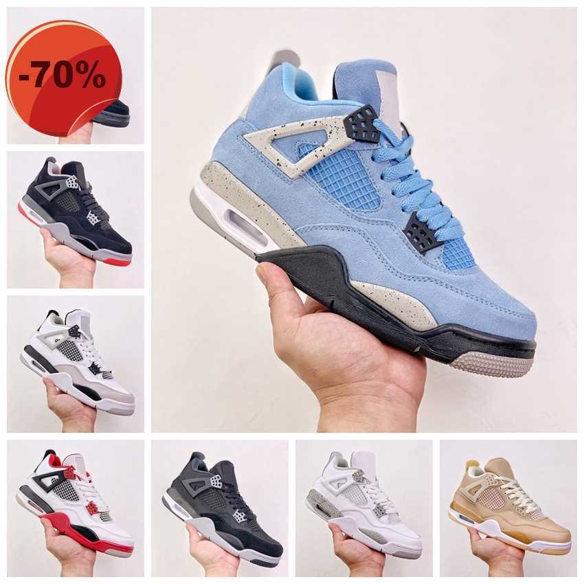 

Boots TOP Jumpman 4 Black Cat 4s Mens Basketball Shoes University Blue Red Thunder Pure Money Shimmer Bred White Cement Sports Men Women Sneakers, 15
