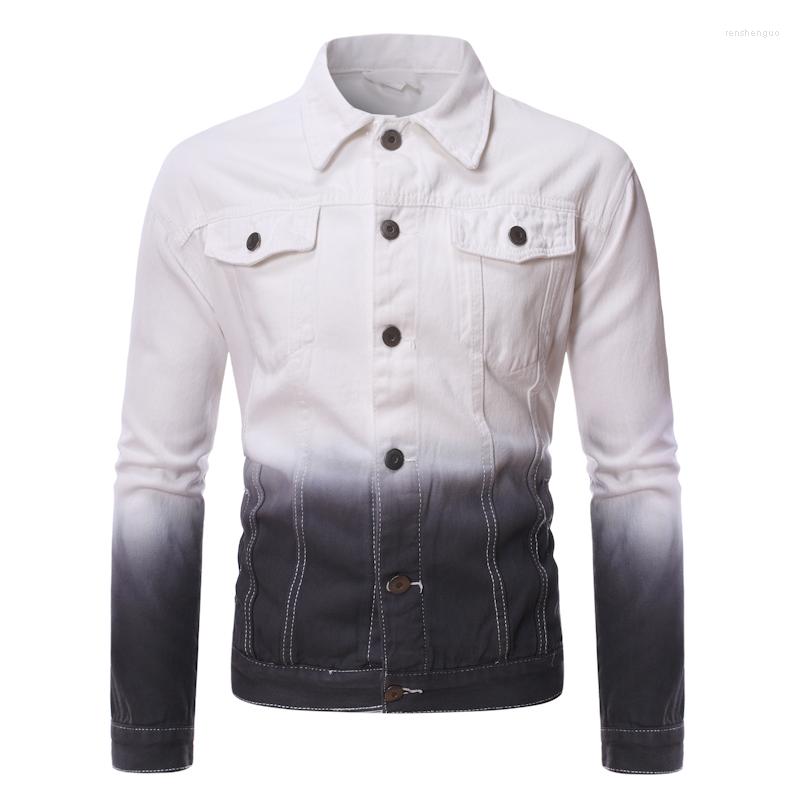 

Men's Jackets 2023 Fall Men's Personality Jeans Jacket Casual Slim Denim Bomber, Black
