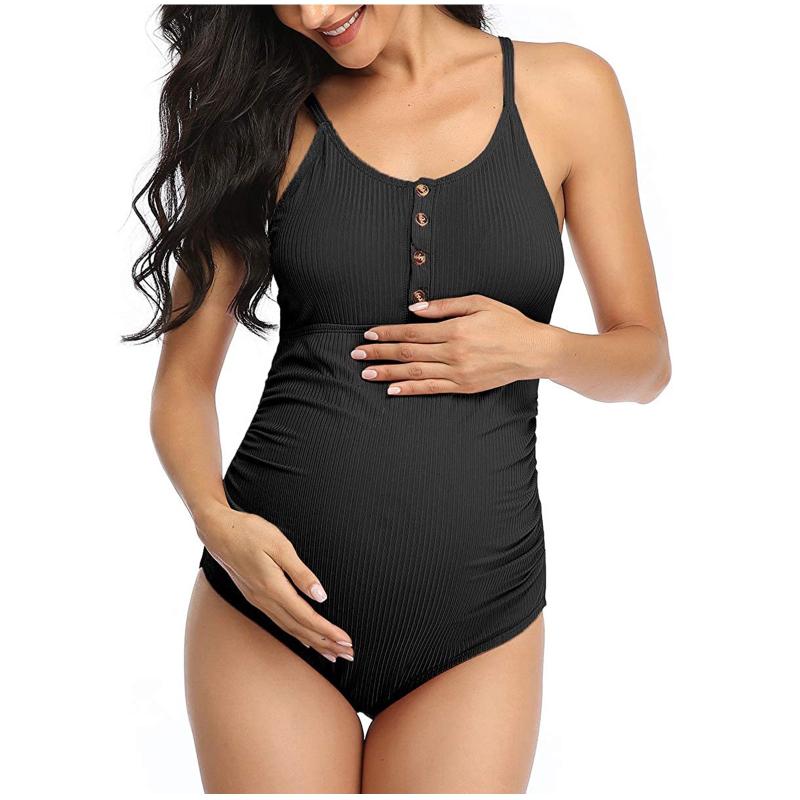 

Swimwears One-Piece Suits 2023 Pregnancy Swimwear Sexy Women One Piece Swimsuit Maternity Tankinis Summer Solid Beachwear Pregnant Suit