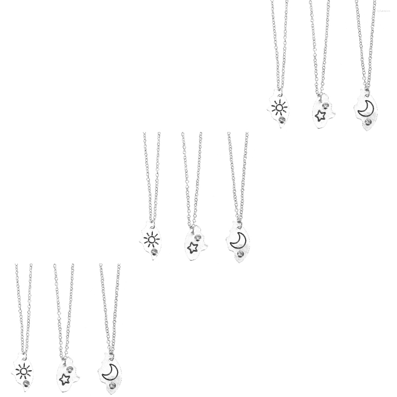 

Pendant Necklaces 9 Pcs Matching Necklace Star Moon For Friends Family Lovers