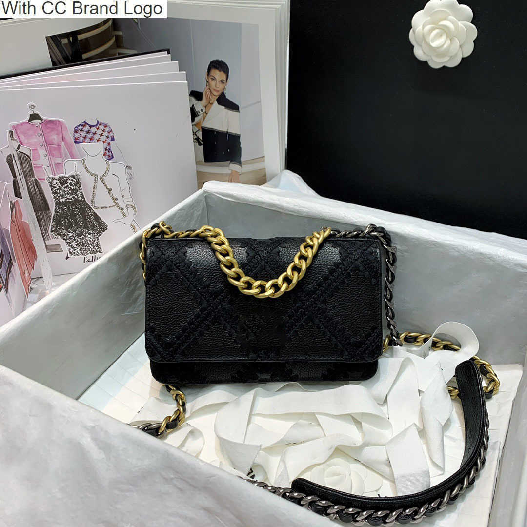 

Luxury CC Cross Body Fashional Channel Bag Chain Crossbody Bags Messenger Handbags Purse Single Shoulder Back Package Classic Diagonal Span Handbag Flap Wallet, Black