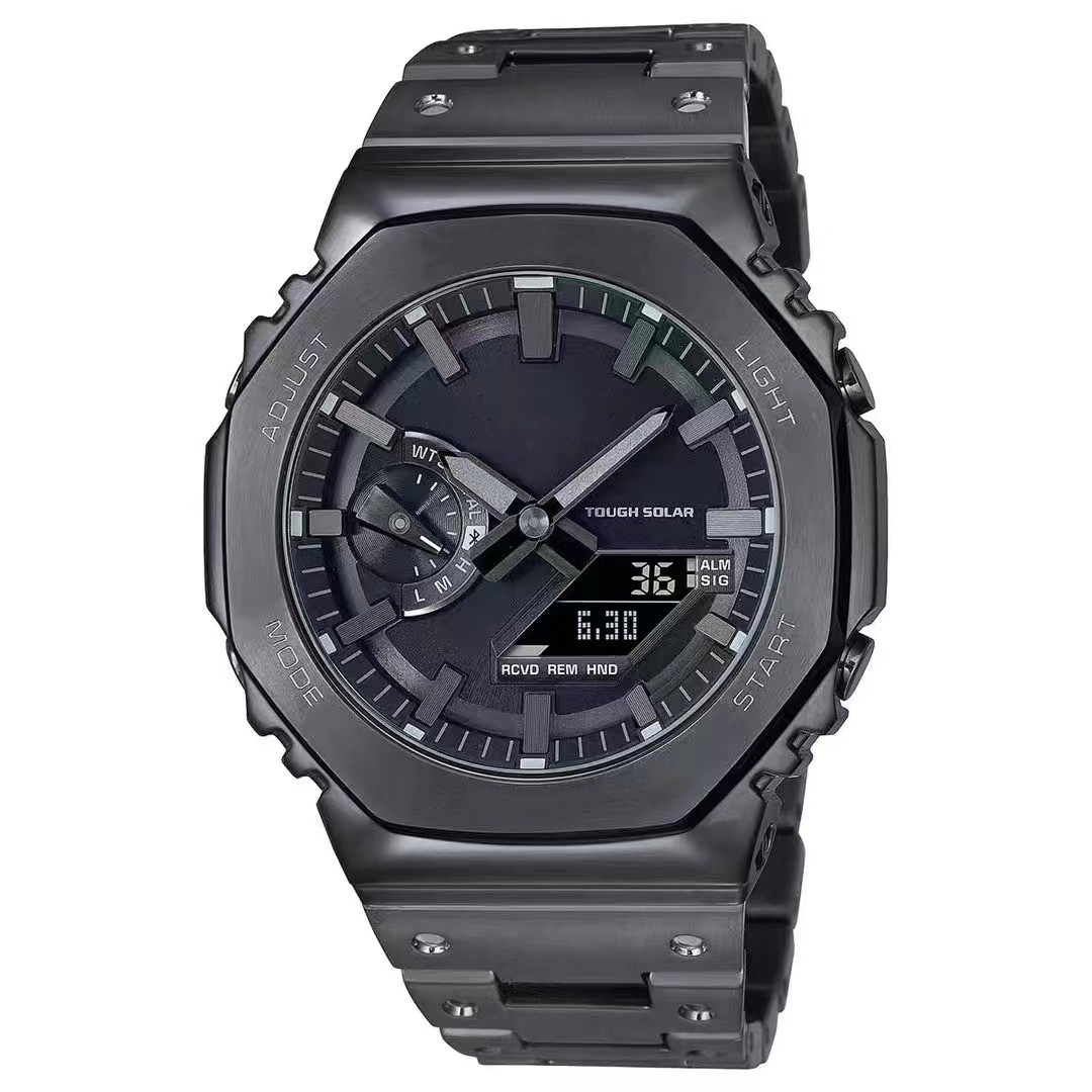 

Original shock watch GM-B2100 Sports Digital Quartz Unisex Watch Alloy Dial Full Function World Time Steel Band Oak Series