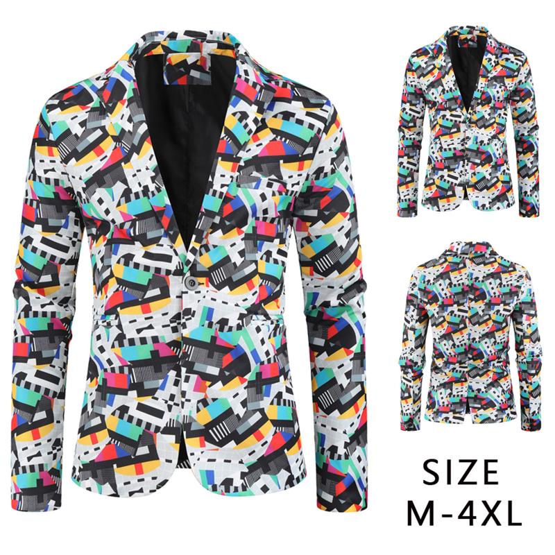 

Men's Suits & Blazers Pinstripe Coat Jackets Casual Buckle Lapels Printed Single-breasted Suit Long Sleeve Button For Men GrayMen', Black