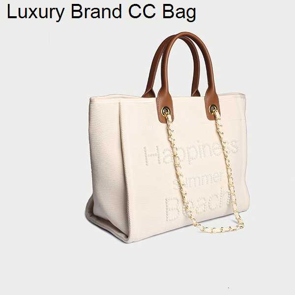 

CC Totes women black designer tote bags channel beach bag soft canvas pearl decoration hard top handle leather overnight bag ladies handbags chain strap laptop