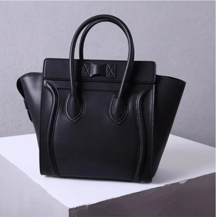 

10A Luxury Tote Bag Classic OL Handbag Real Leather Smile Face Trapeze Cross Body Bag Two Size for Your Option It will send DHL for free size;26cm 30cm, 10