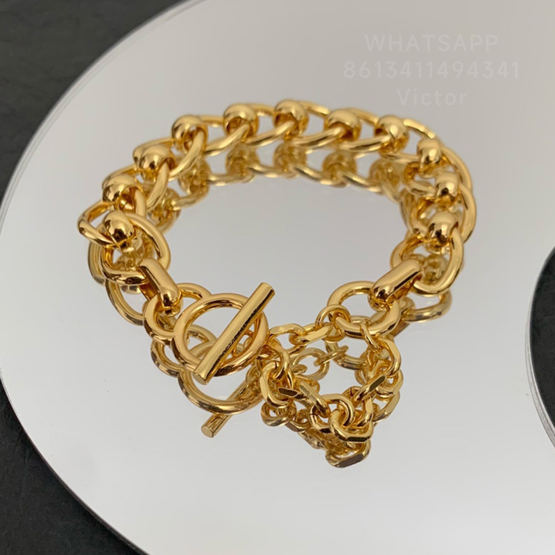 

BOTIEGA curb chain Bracelet designer for woman Gold plated 18K jewelry fashion highest counter quality classic style Never fade premium gifts 009