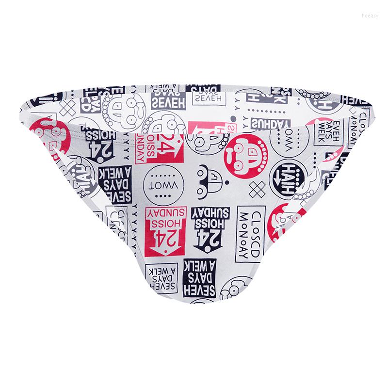 

Underpants Cartoon Briefs Underwear Male Sexy Mens Underware Ice Silk Quick Dry Gay Thong Men Breathable Sissy Men's Panties, Ad7302-blue