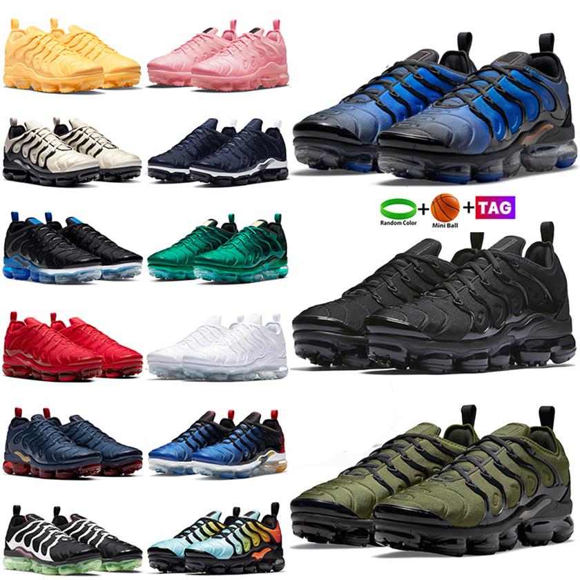 

2022 OG TN Plus Running Shoes Men Women Black Bubblegum Yolk Cherry Cool Grey Neon Olive Pure Platinum Dark Blue Breathable Outdoo257Z, 11