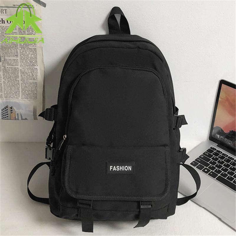 

Backpack 2023 Color Matching Nylon Waterproof Backpacks For Unisex High Capacity Simplicity School Bag Student Travel Shoulder HandBags, White
